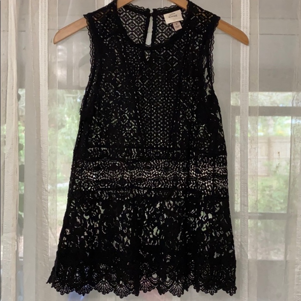 Black lace top